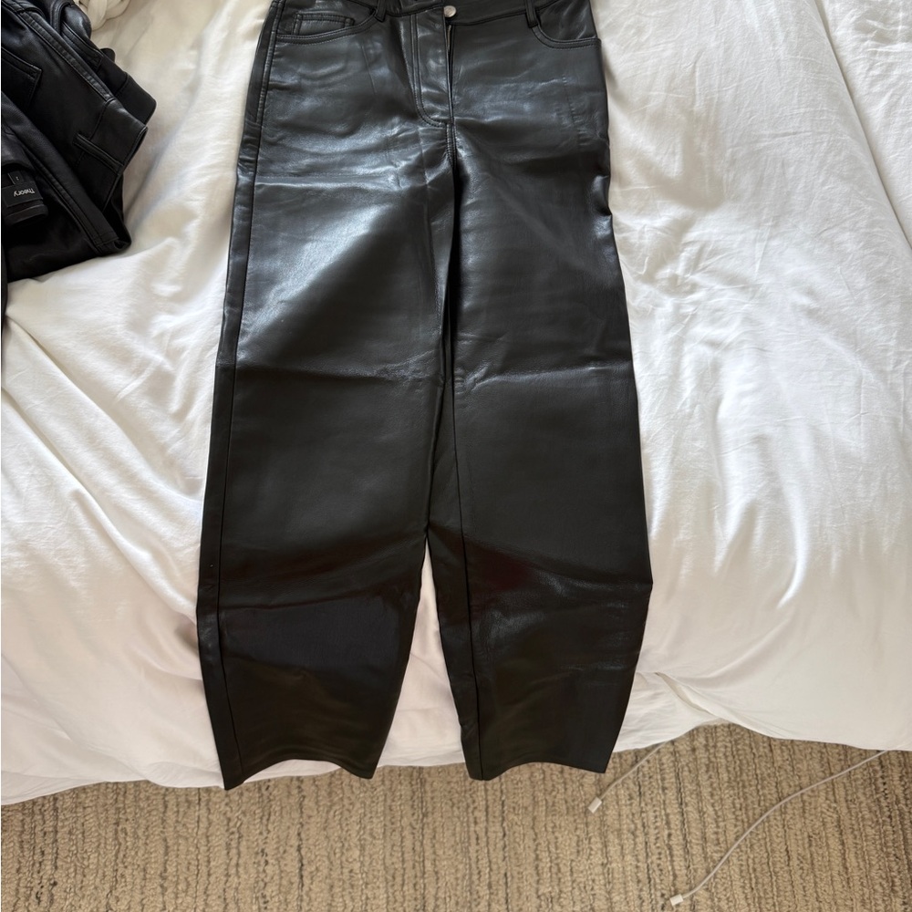 Wilfred Black Leather Pants